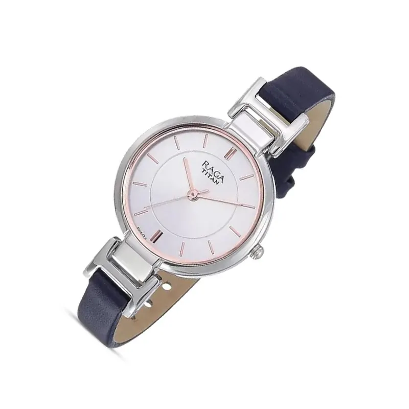 Titan Raga Viva White Dial Stylist Ladies Watch- 2608SL01